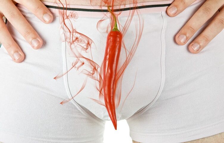 burns in the thighs with prostatitis